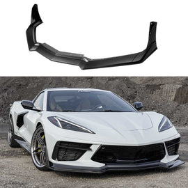 Front Lip Compatible with 2021 2022 2023 Corvette C8 Z51 ZR1 Style STG 3 Winglet Front Bumper Chin - main product view