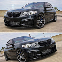 Load image into Gallery viewer, 2014 2015 2016 2017 2018 2019 2020 BMW F22 2 Series M Sport Front Bumper Lip ABS Gloss Black - front detail view