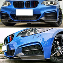 Load image into Gallery viewer, 2014 2015 2016 2017 2018 2019 2020 BMW F22 2 Series M Sport Front Bumper Lip ABS Carbon Fiber - installed fitment view