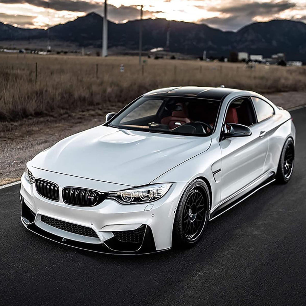 2014 2015 2016 2017 2018 2019 2020 BMW M3 F80 M4 F82 F83 MP Style Front Bumper Chin Lip Spoiler - installed fitment view