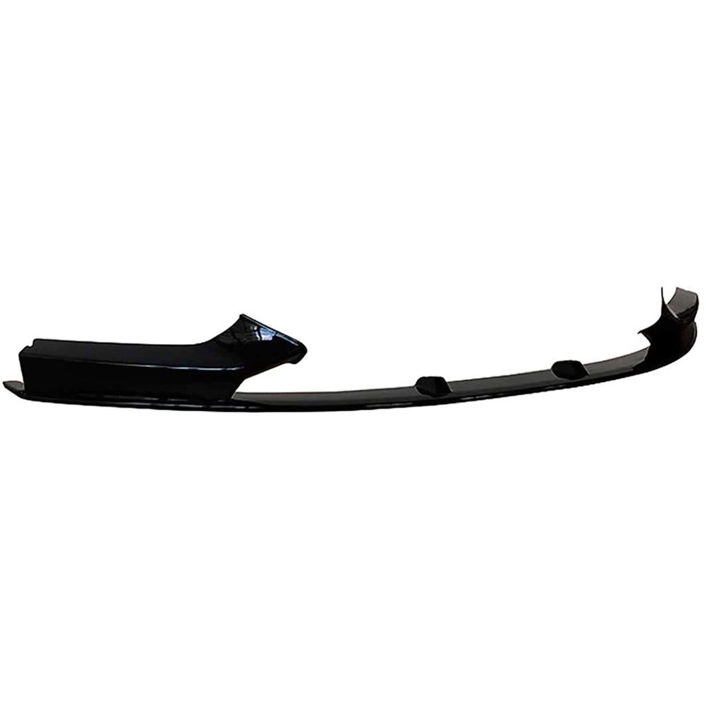 2014 2015 2016 2017 2018 2019 2020 BMW F22 2 Series M Sport Front Bumper Lip ABS Gloss Black - side angle view