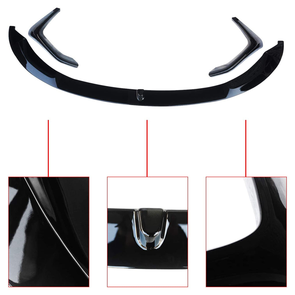 2014 2015 2016 2017 2018 2019 2020 BMW M3 F80 M4 F82 F83 MP Style Front Bumper Chin Lip Spoiler - side angle view